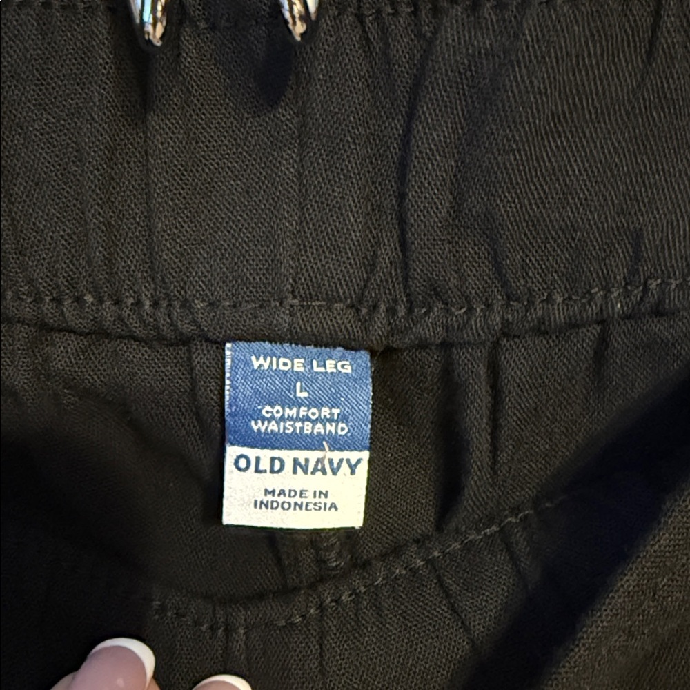 Old Navy Black Wide-Leg Pants Large - Picture 2 of 4